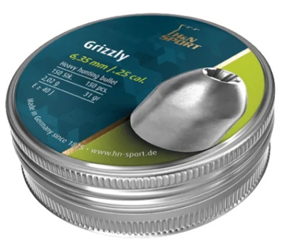 Пули пневматические H&N Grizzly к.6,35мм 2,02г (150шт)