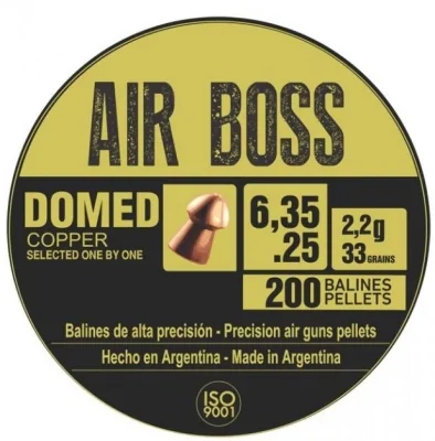 Puli pnevmaticheskie Apolo Air Boss Domed k.6,35mm 2,2g (200sht)