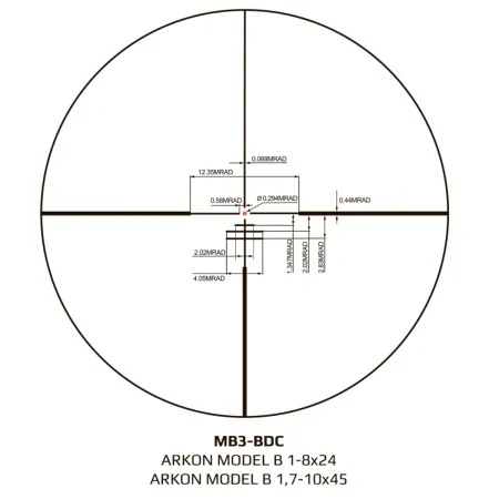 Прицел оптический Arkon Model B 1,7-10х45
